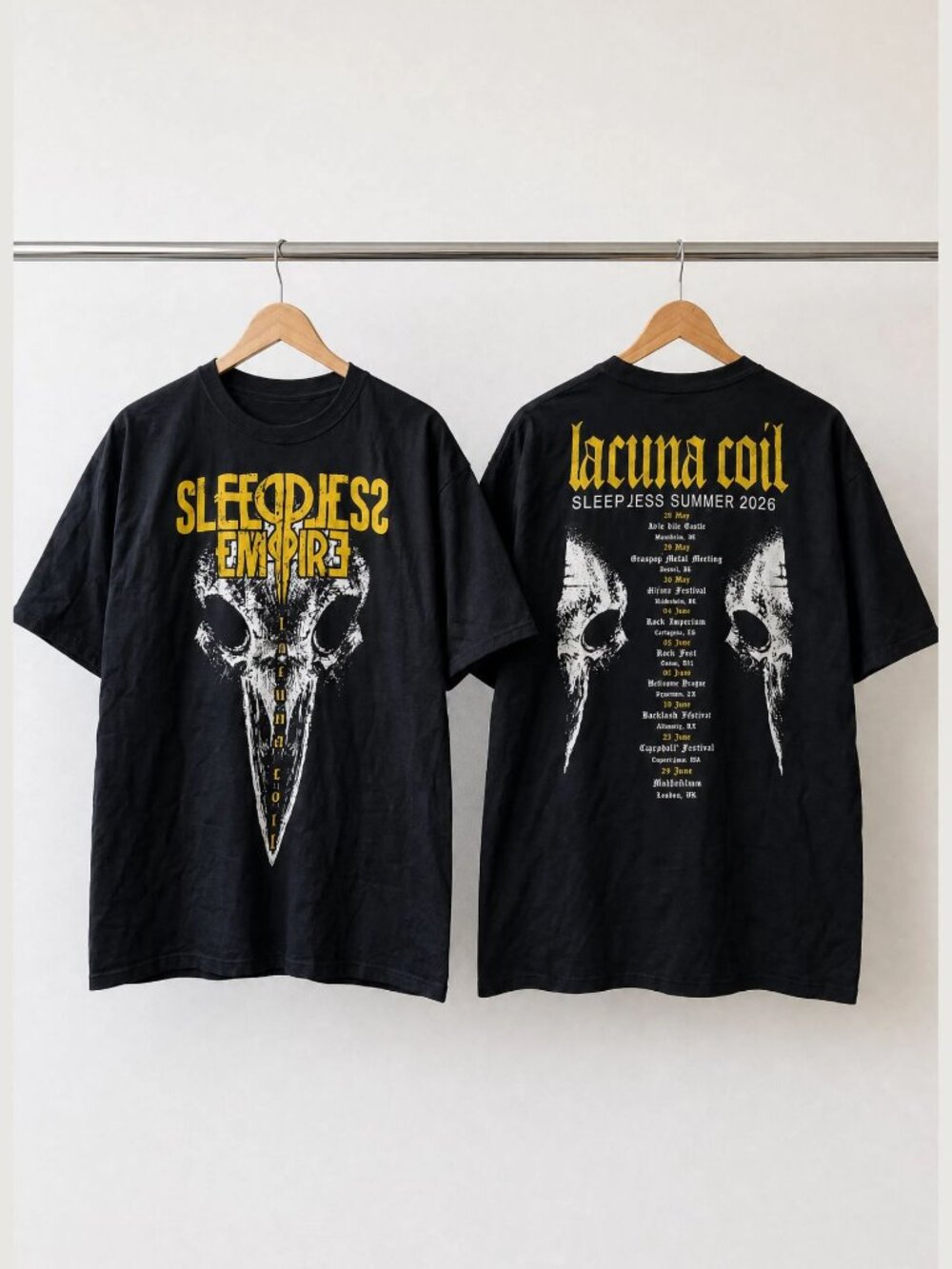 Lacuna Coil Sleepless Empire Summer 2026 T-Shirt Reprint